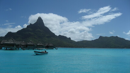 Beautiful day in island of Borabora Tahiti , starting from a great breakfast to awesome sunset on the beach.