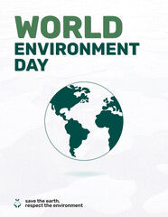 World environment day with save the earth flyer