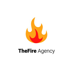 the fire or flame ogo concept design for agency or icon