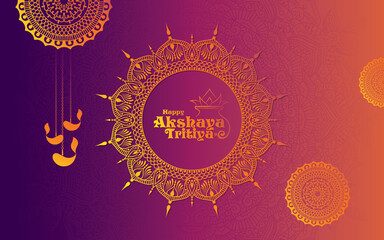 Akshaya Tritiya Greeting Background Template