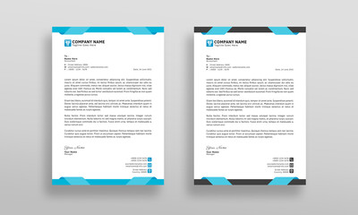 Modern and Clean Company Letterhead Design Template.