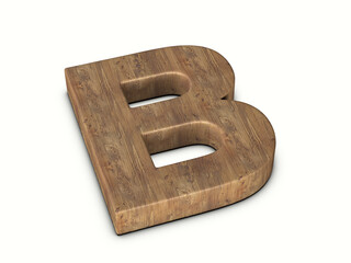 Wood letter B