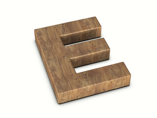 Wood letter E