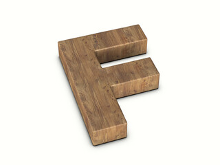 Wood letter F