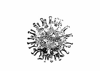 Images of abstract corona virus.