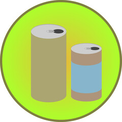 シンプルな空き缶のアイコン