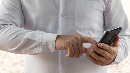businessman using mobile phone
