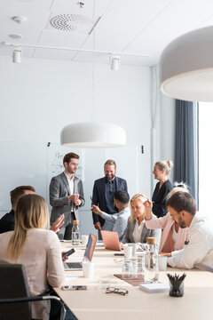 People at business meeting