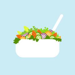 Healthy vegetable salad in a bowl