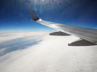 Obraz premium view from airplane window