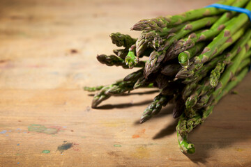 Asparagus on a table