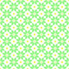 Fresh Spring seamless floral vector repeat pattern