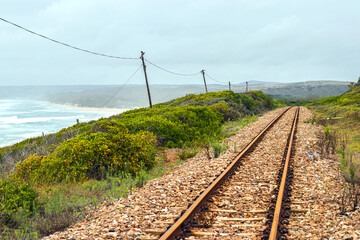 Train Track with Ocean View