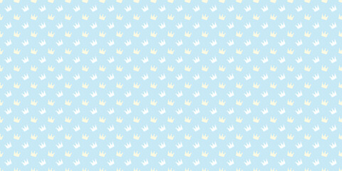 Seamless crown repeat pattern vector.
