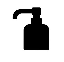 Black flat antiseptic sanitizer icon on white background