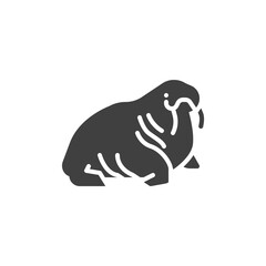 Walrus marine mammal line icon. linear style sign for mobile concept and web design. Walrus animal outline vector icon. Symbol, logo illustration. Vector graphics