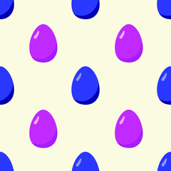 Easter pattern, colorful eggs in a row