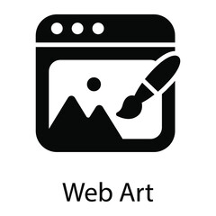 digital art glyph icon isolated on white background