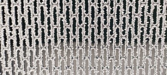 Hoarfrost on metal
