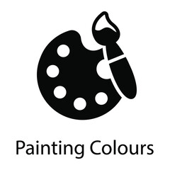 color palette glyph icon isolated on white background