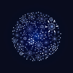 christmas background with snowflakes