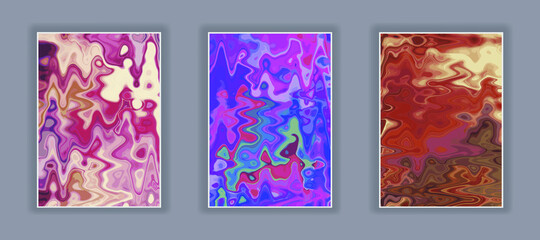 Liquid color marble style background. Fluid gradient inks design. Template for your design, banner, flyer, business card, poster, wallpaper, brochure