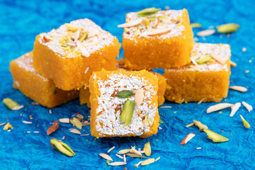 Indian Mithai Moong Dal Burfi Or Meetha Mung Daal Barfi Barfee Is Mostly Enjoyed On Occasions Like...