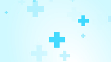 Medical white blue cross pattern background.