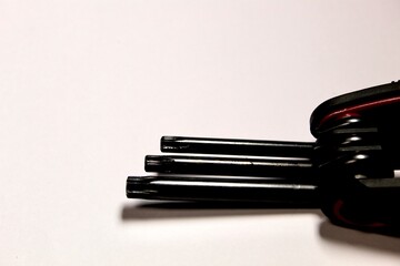 Allen keys with white background 