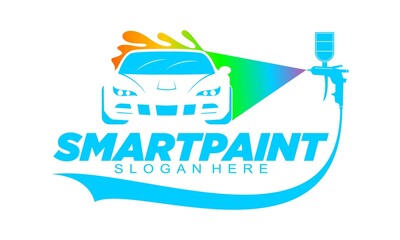 Fototapeta na wymiar Car smart paint vector logo design