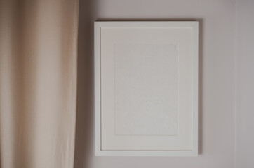Portrait white frame mockup