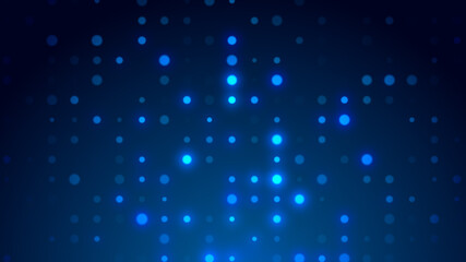 Dot  white blue pattern screen led light gradient texture background. Abstract  technology big data digital background. 3d rendering.