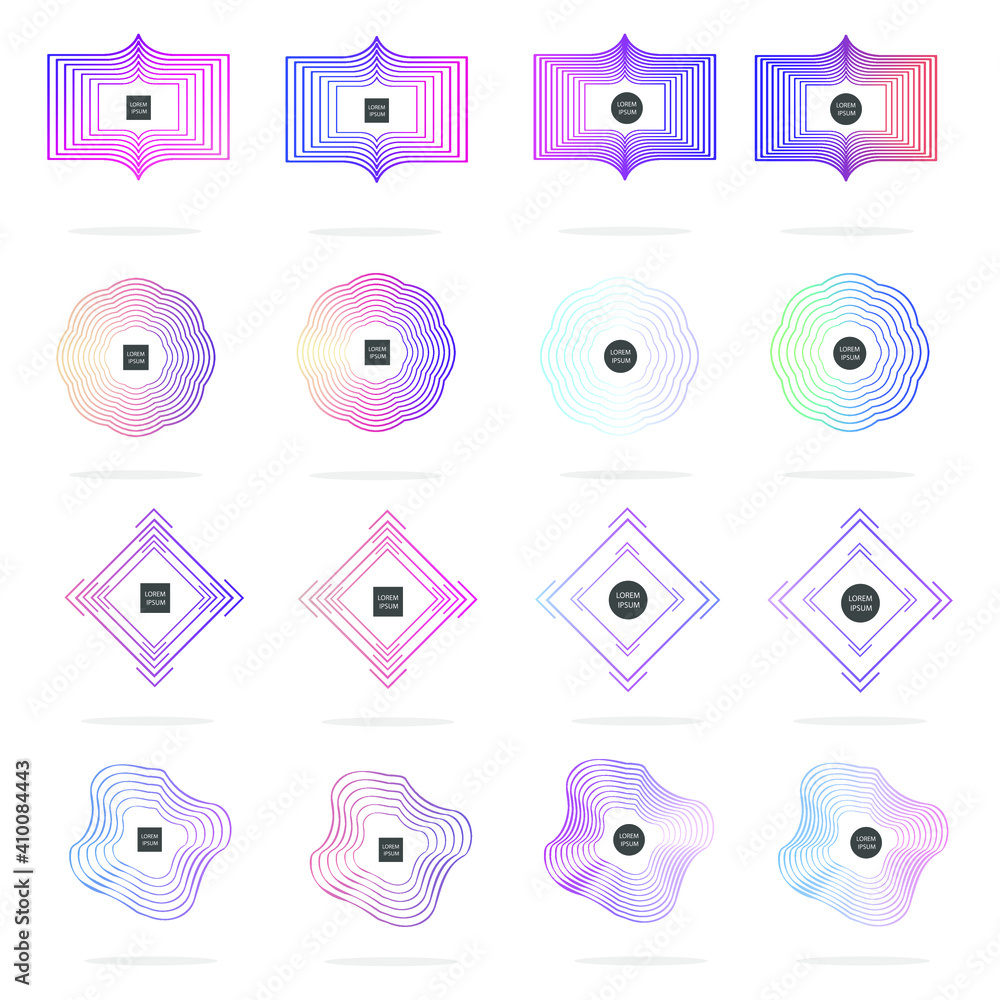 Poster modern set of abstract banners. isolated vector illustration for banners. template for web design, p