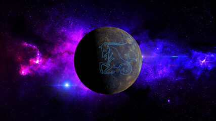 mercury ends retrograde in capricord 3d illustration