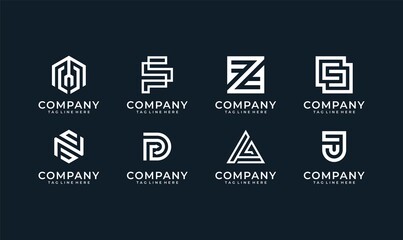 Set of company logo design bundle inspiration