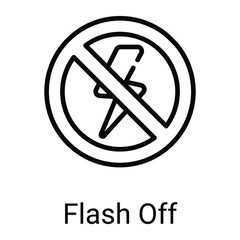 disable flash line icon isolated on white background