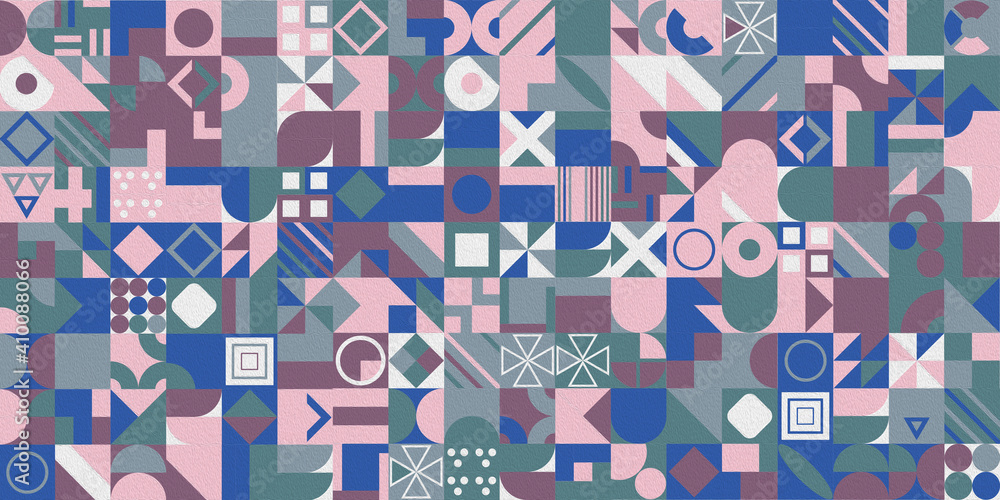Aufkleber modern abstract geometric pattern with different shapes. abstract texture background for cover poste