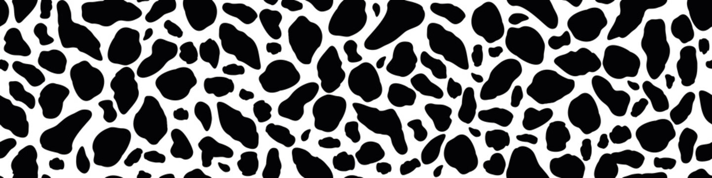 Seamless Cow Spots Pattern Cow Print Stock Illustration - Download Image  Now - Piebald, Domestic Cattle, Cow - iStock