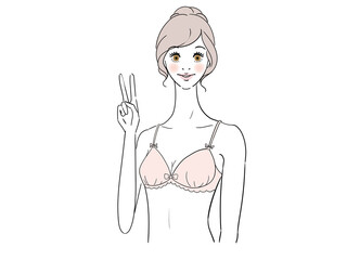 ハンドサイン 2 ランジェリー　女性