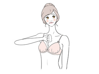 ハンドサイン　BAD ランジェリー 女性
