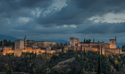 Fototapeta na wymiar Alhambra at Night