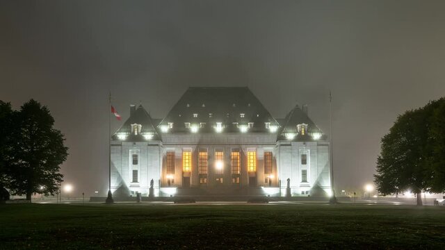 Supreme Court Of Canada Fog Night Timelapse