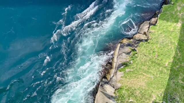 Maelstrom at Saltstraumen bridge, Norway 