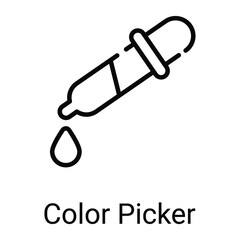 dropper line icon isolated on white background 