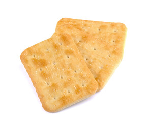 Crispy cracker isolated on white background