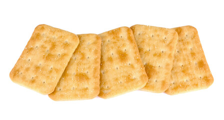 Crispy cracker isolated on white background