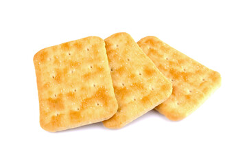 Crispy cracker isolated on white background