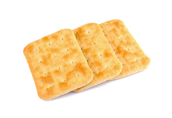Crispy cracker isolated on white background