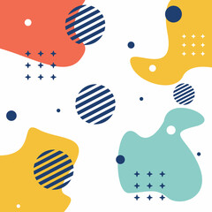 Naklejka premium Abstract background with geometric memphis Vector