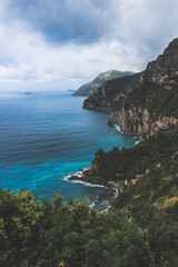 Fototapeta na wymiar Amalfi coast and Tordigliano beach in Positano Campania